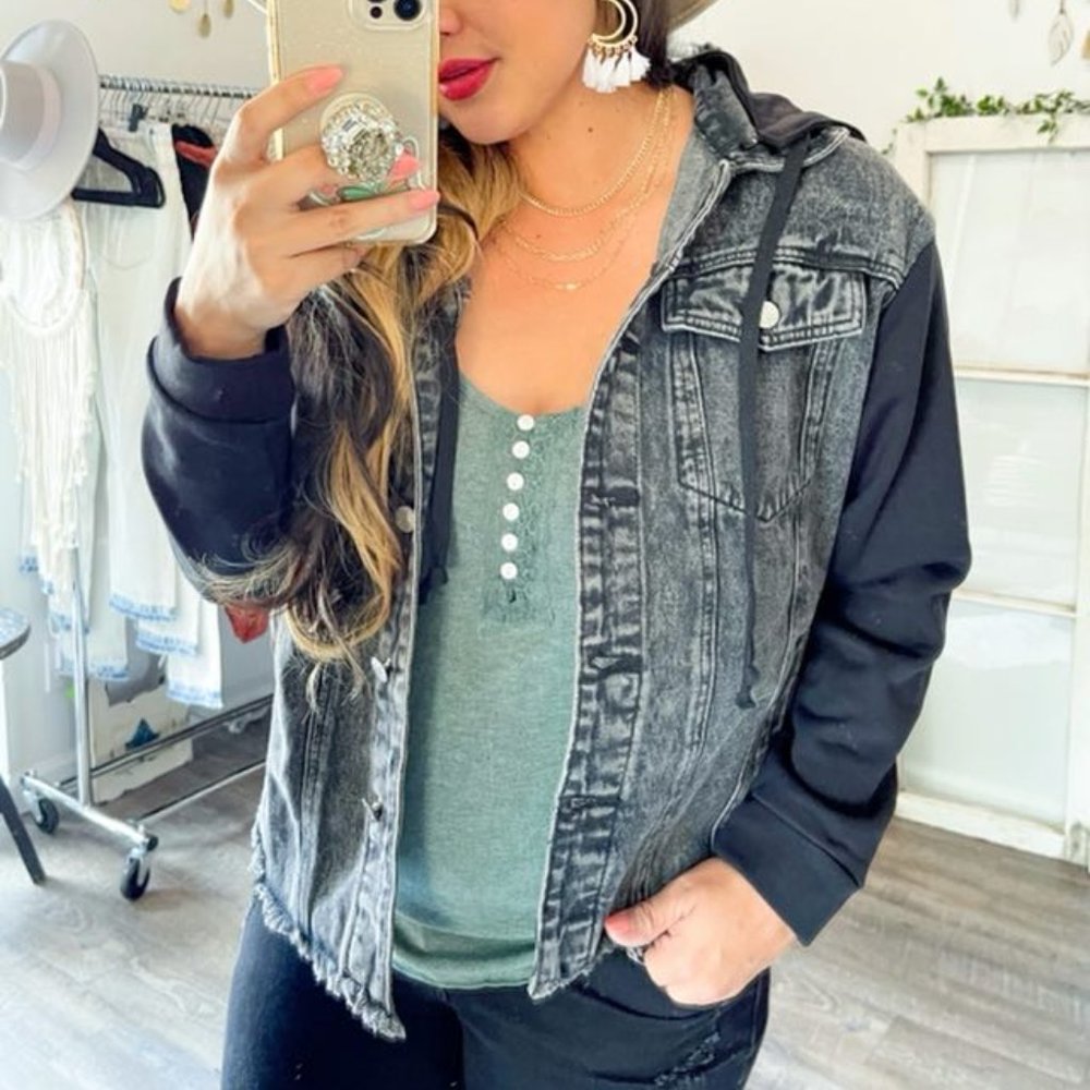 Black Denim Jacket - Picture 1 of 3